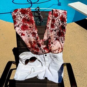 Carve Designs White Corduroy Shorts Size 10